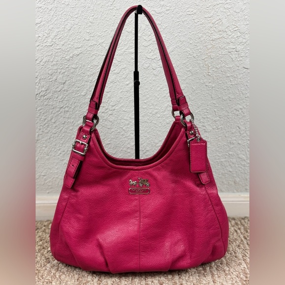 Coach Handbags - Coach Maggie Madison Fuchsia Soft Leather Shoulder Bag